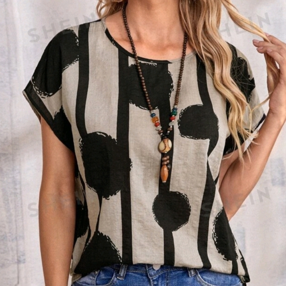 Ladies Print Blouse - Size M
